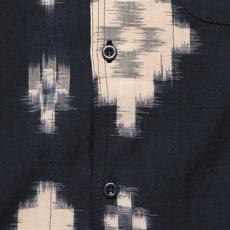 Handwoven Ikat Shirt - Black 3