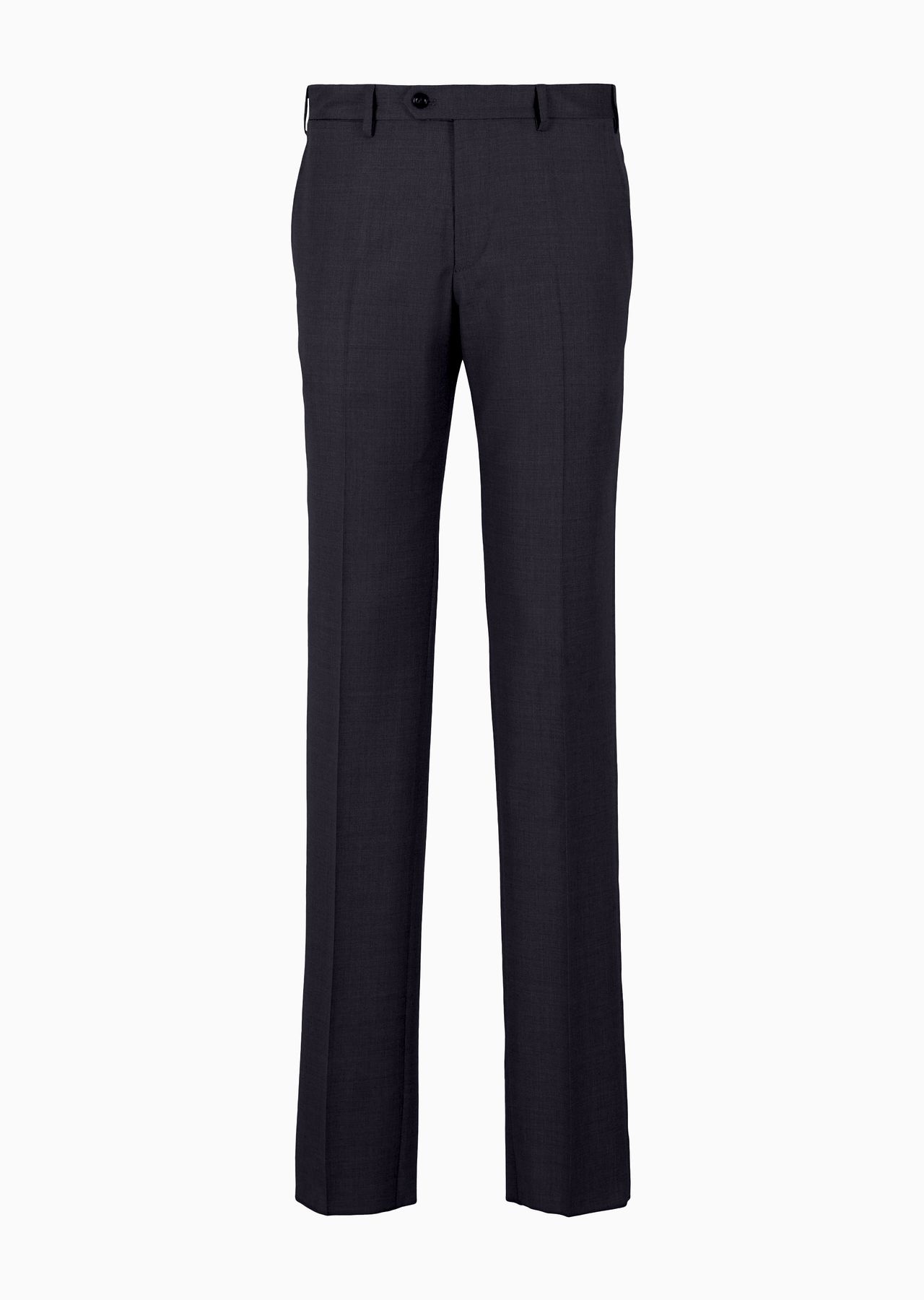Virgin wool flat-front trousers - 1