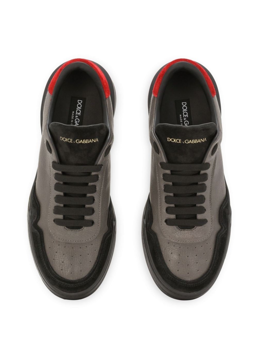 New Roma panelled leather sneakers - 4