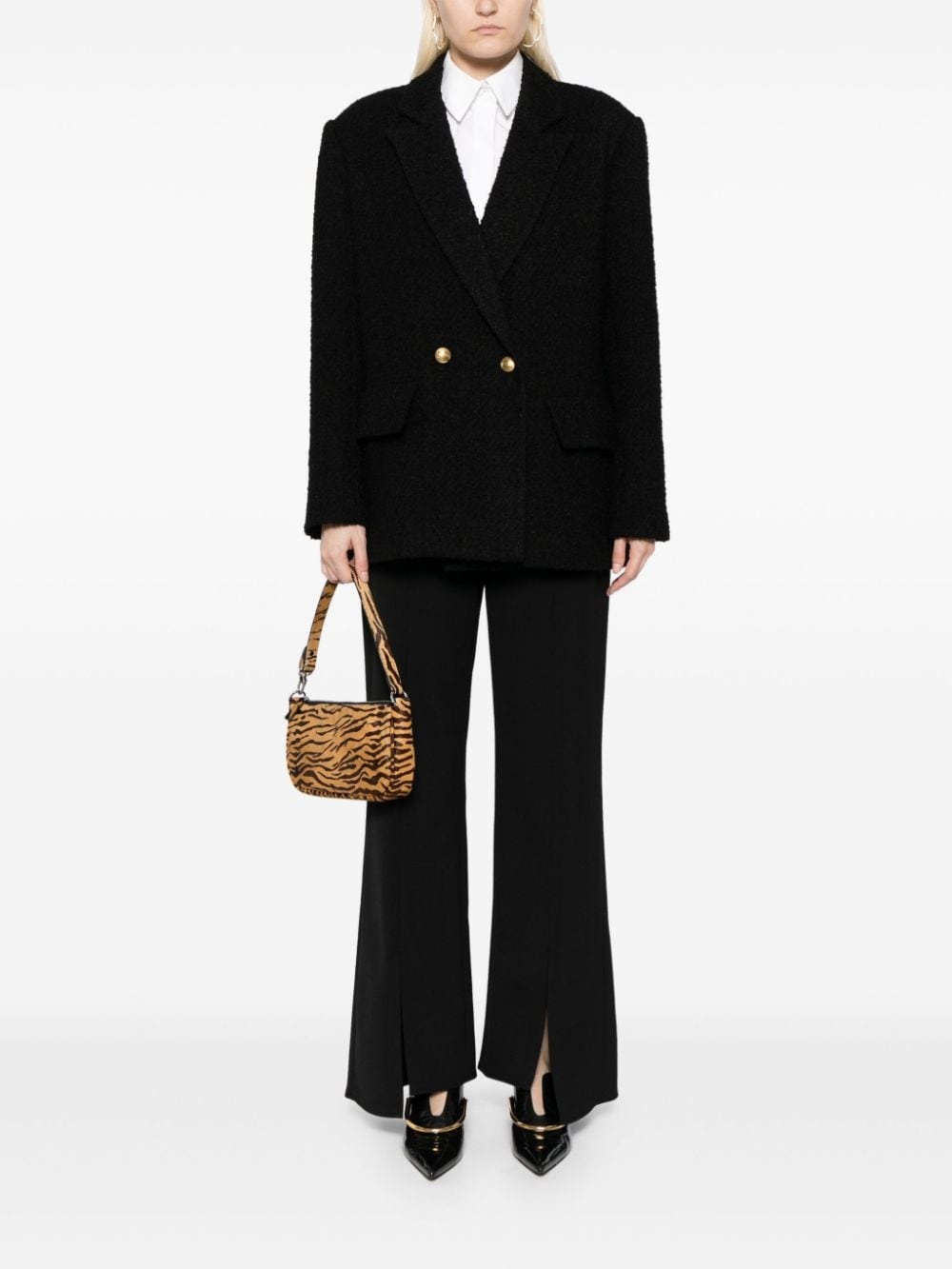 boucle oversized blazer - 2