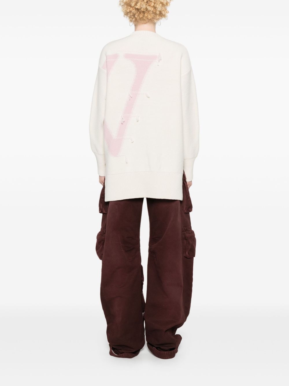 intarsia-knit logo jumpers - 4