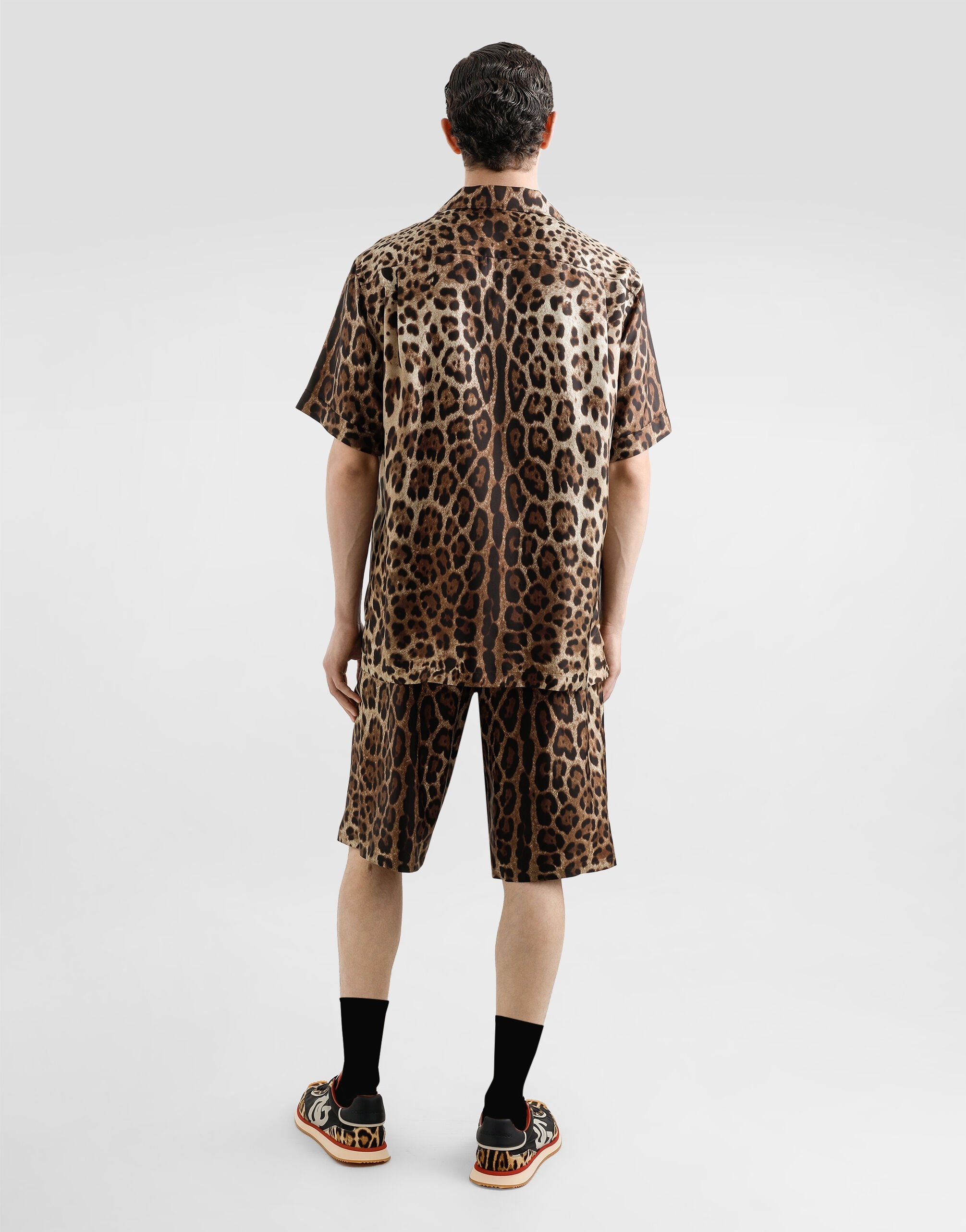 Silk shirt with leopard print - 3