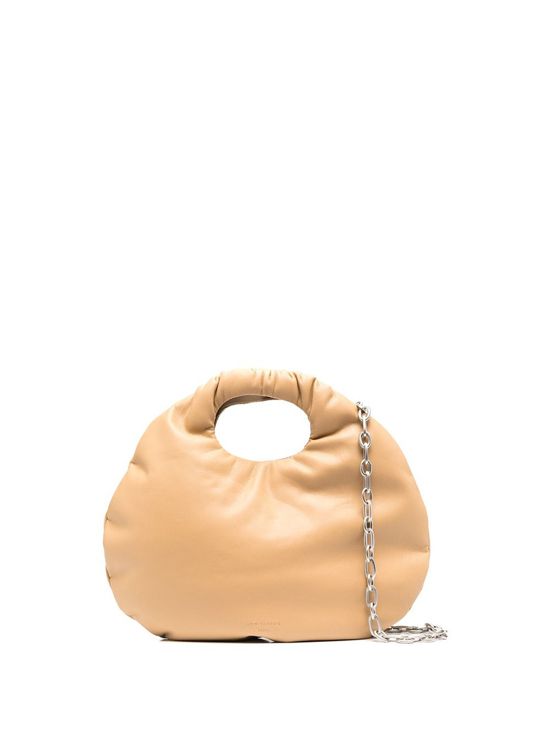 Egg leather tote bag 1