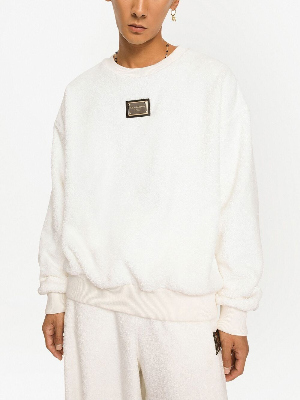 logo-plaque detail sweatshirt - 5