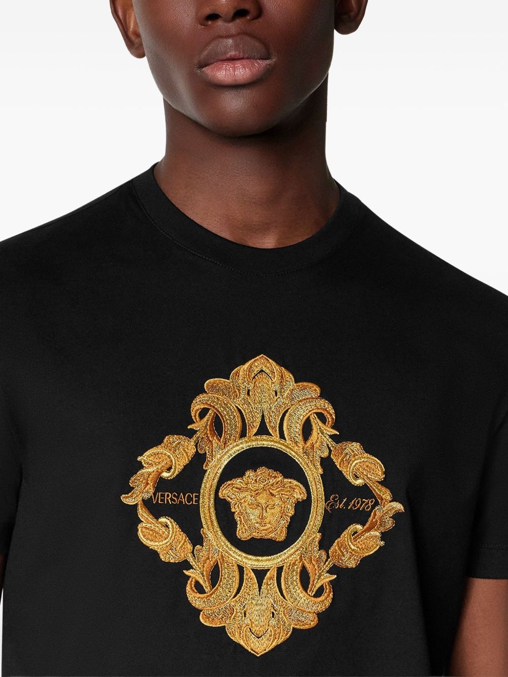 Architectural Baroque-embroidered T-shirt - 5