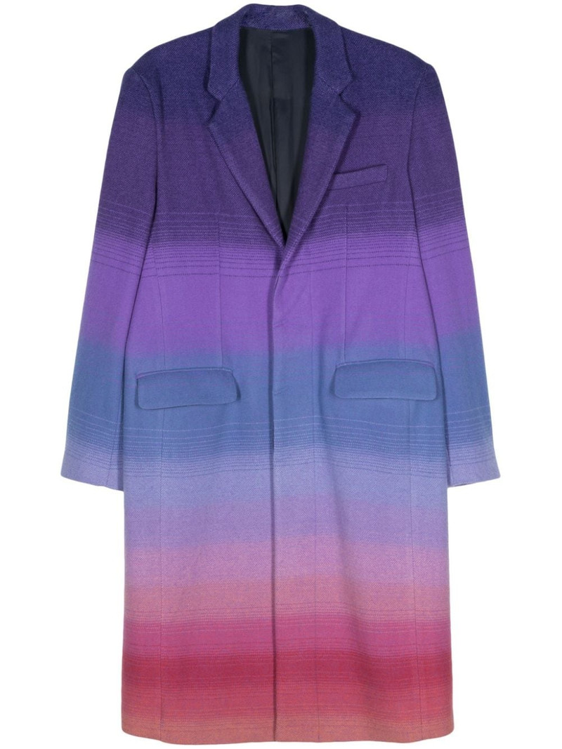 single-breasted gradient-effect coat 1