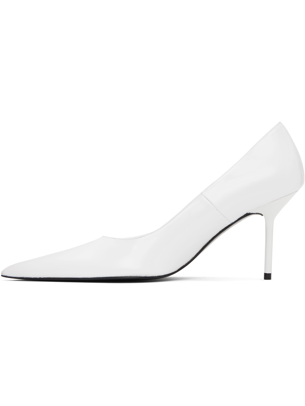 White Pointed Toe Heels - 3