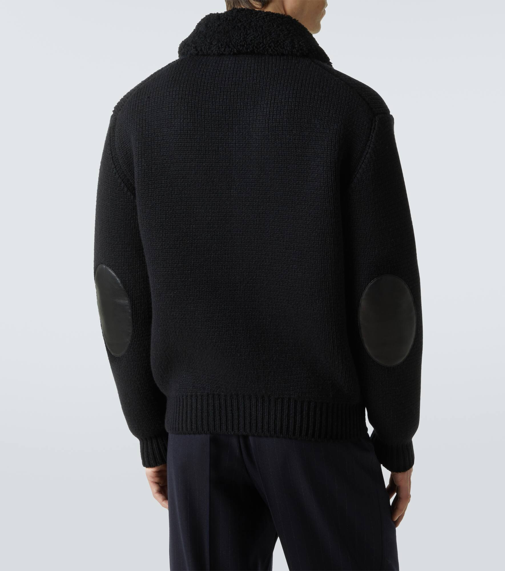 Shearling-trimmed cashmere cardigan - 4