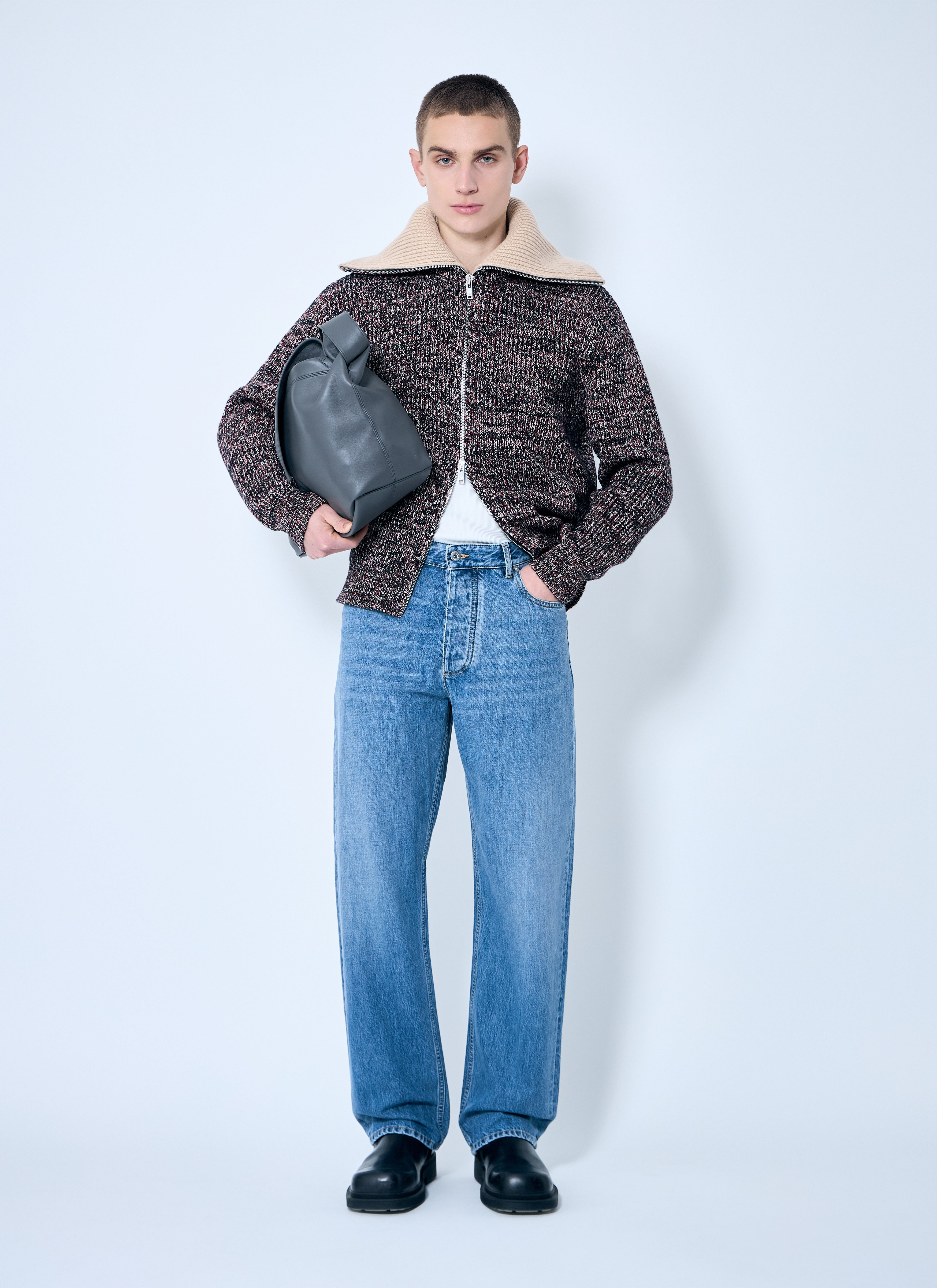 Bottega Veneta Men Indigo Wide Leg Jeans - 2