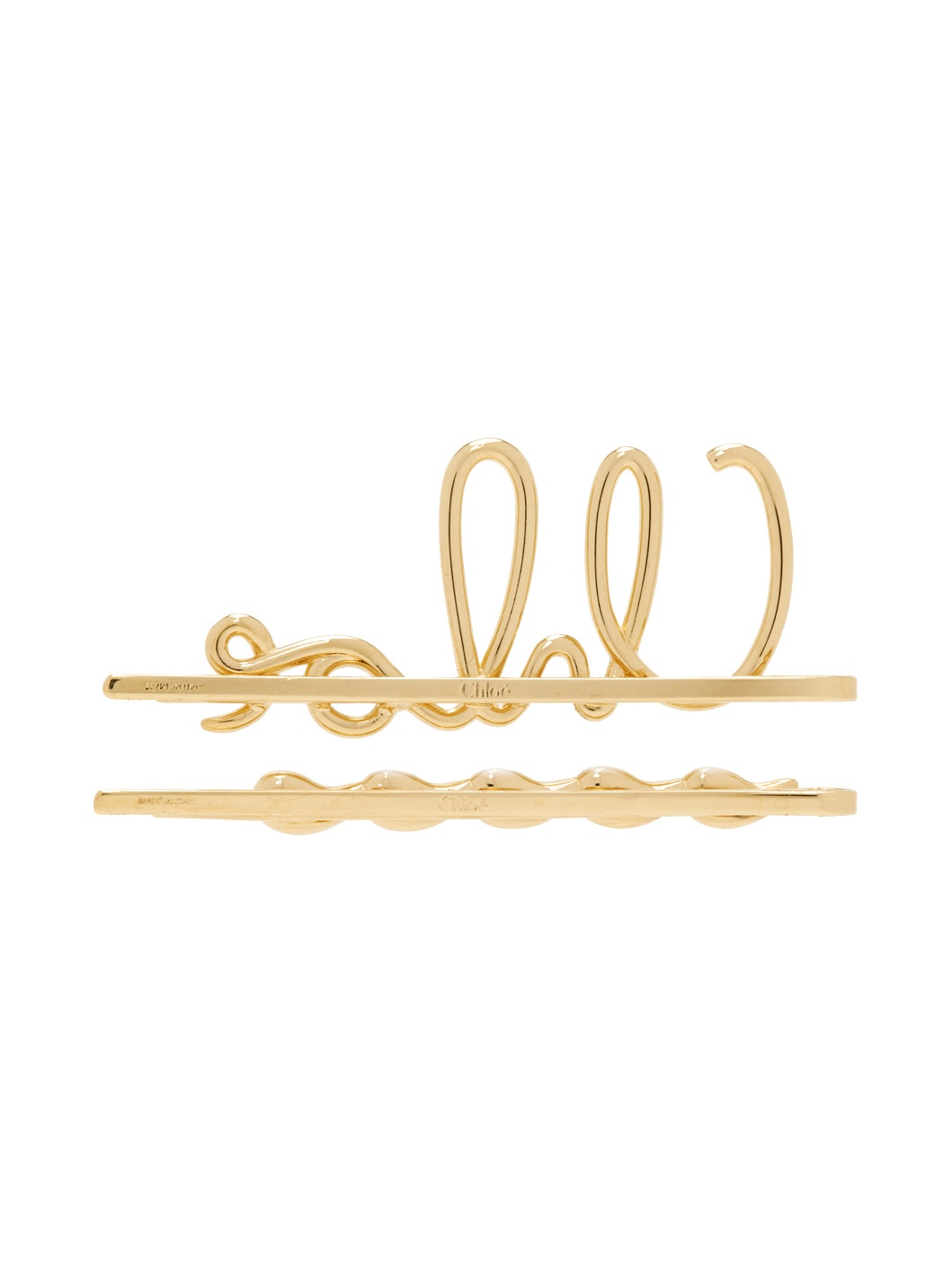 Gold 'The Chloé Iconic' Hair Clip Set - 2