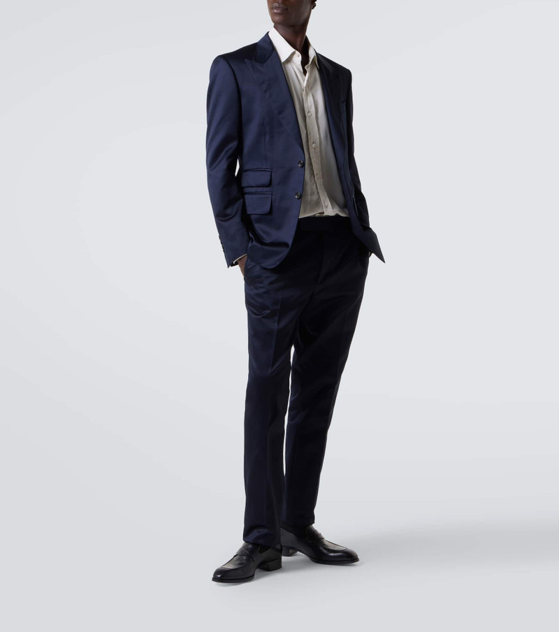 TOM FORD Shelton cotton satin suit jacket outlook
