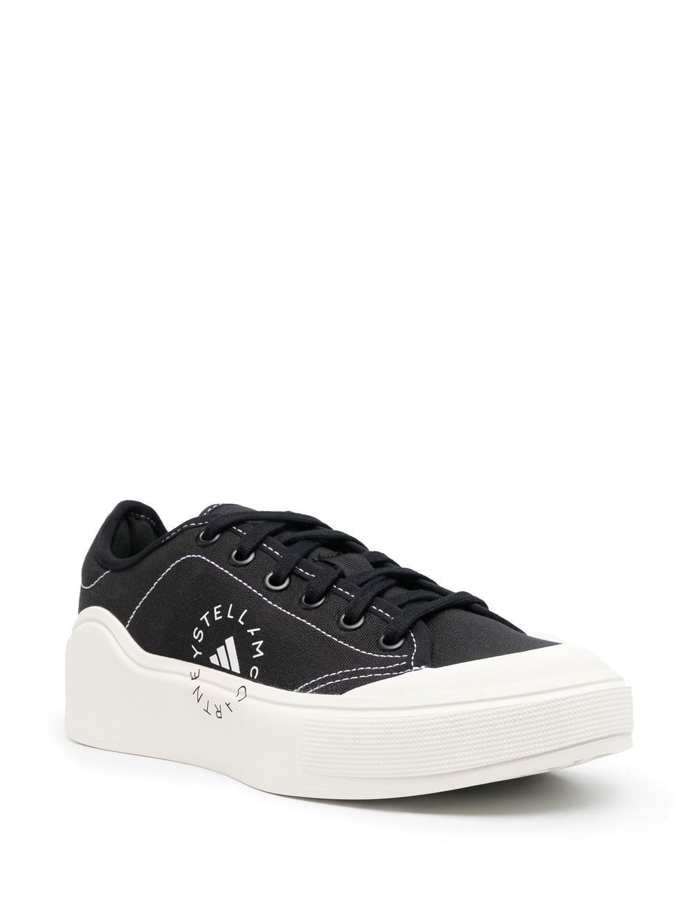 logo print lace-up sneakers - 2