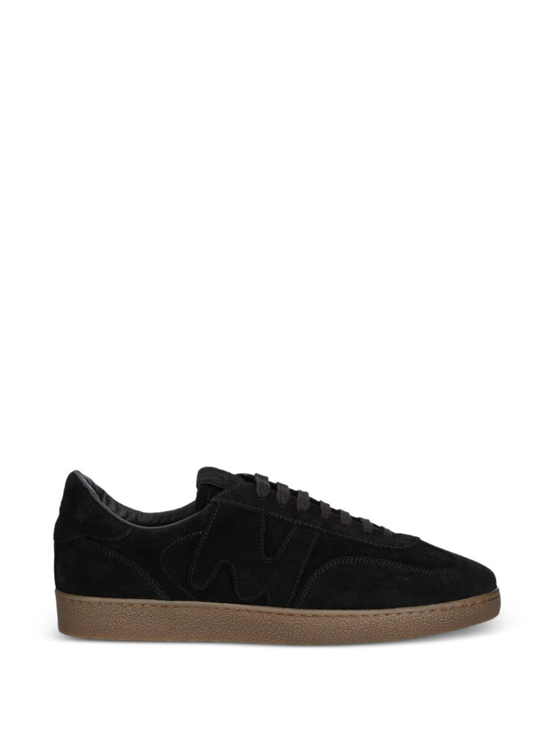 logo-detail leather sneakers 1