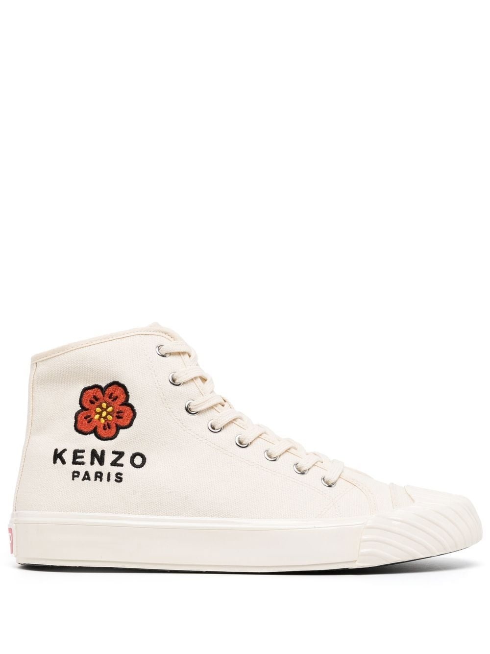 logo-embroidered high-top sneakers - 1