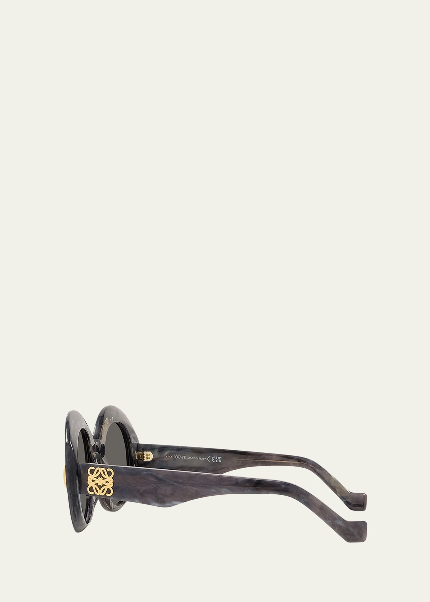 Oval Acetate Sunglasses W/ Anagram - 3