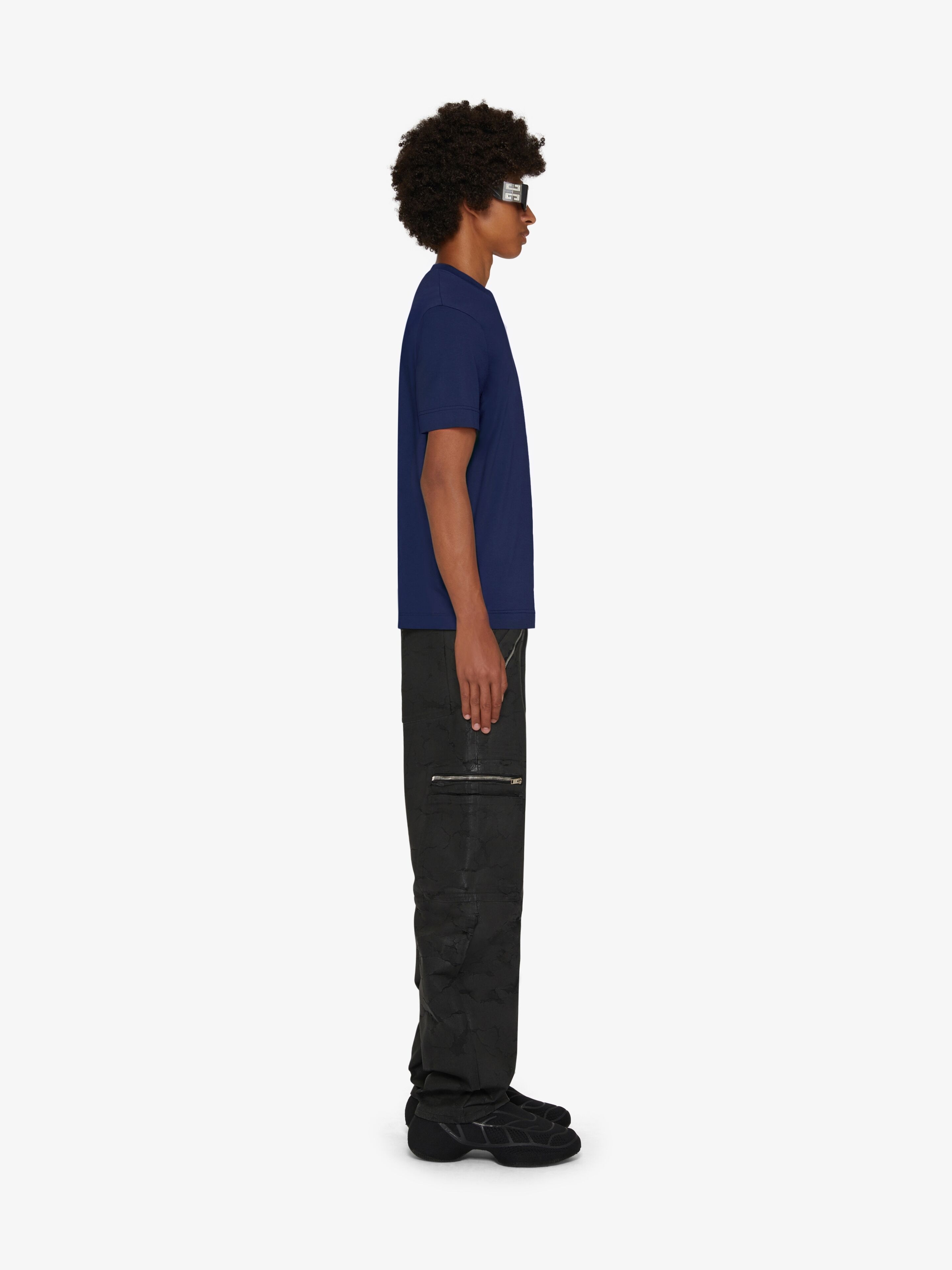 SLIM FIT T-SHIRT IN COTTON WITH 4G EMBROIDERY - 3