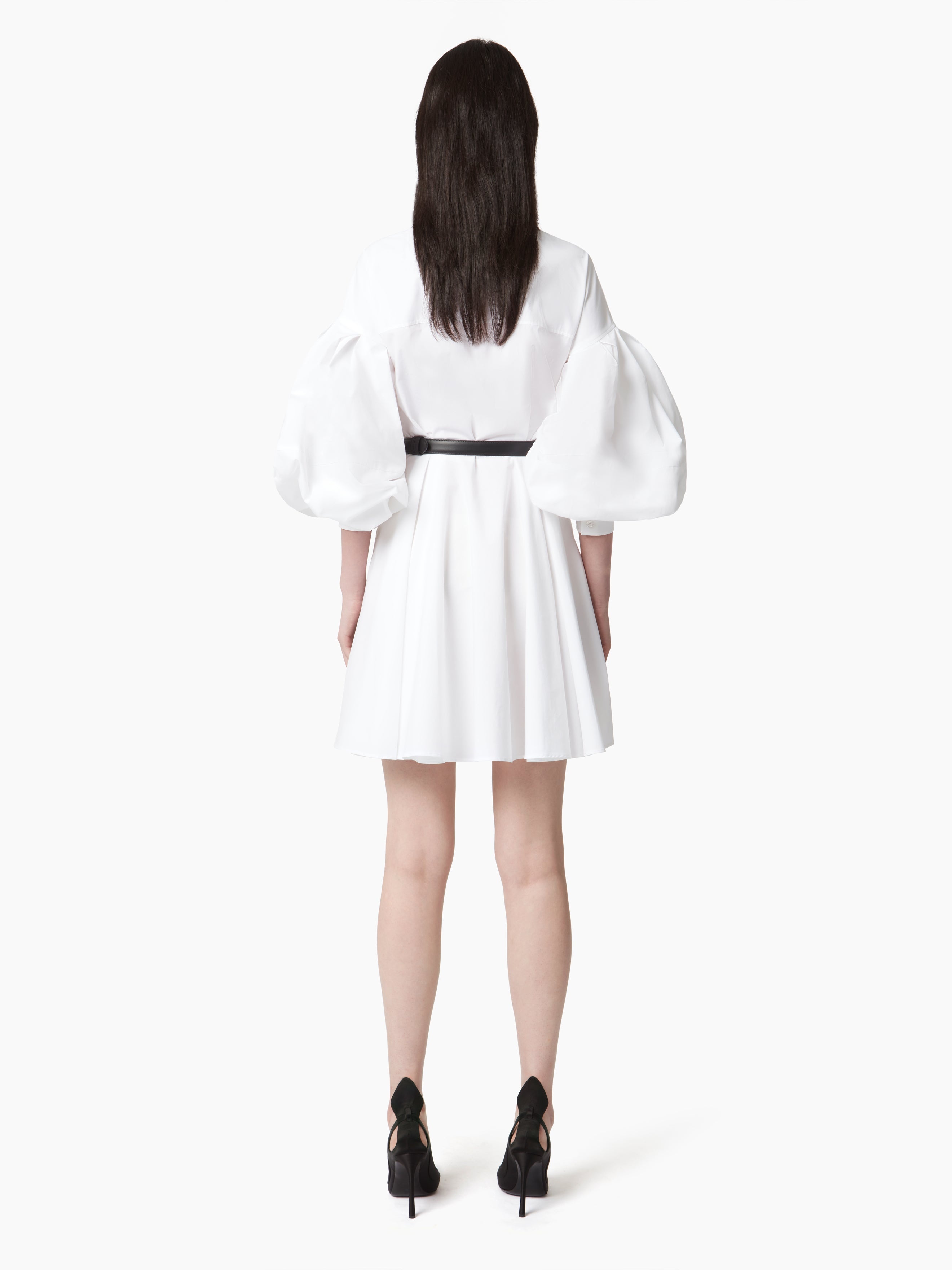 MIDI DRESS WITH COCOON SLEEVES - 4