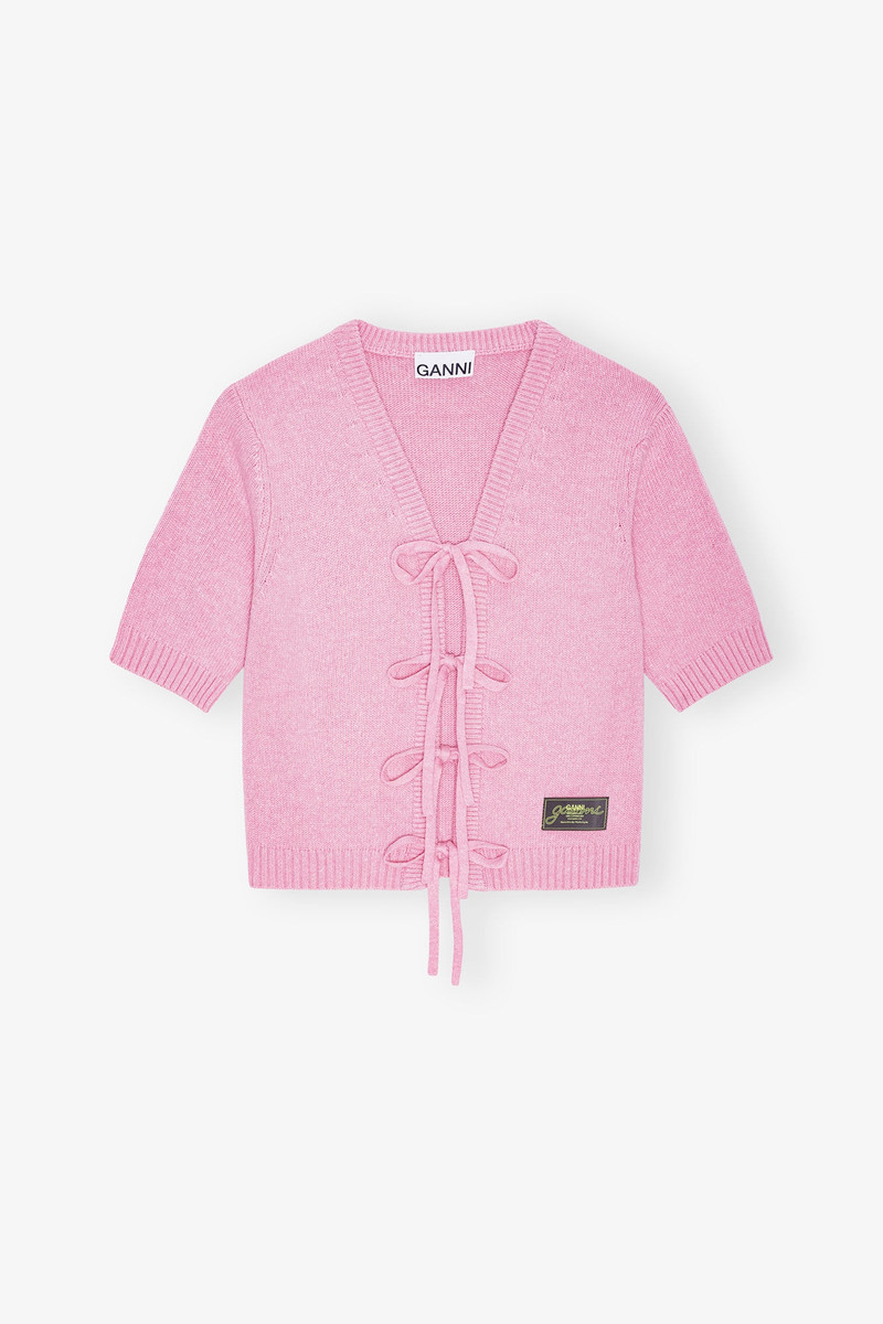PINK FUTURE WOOL MIX CARDIGAN - 1