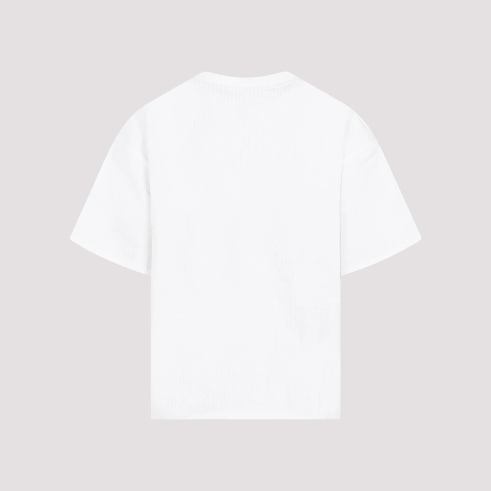 STRIPED WHITE COTTON T-SHIRT - 2