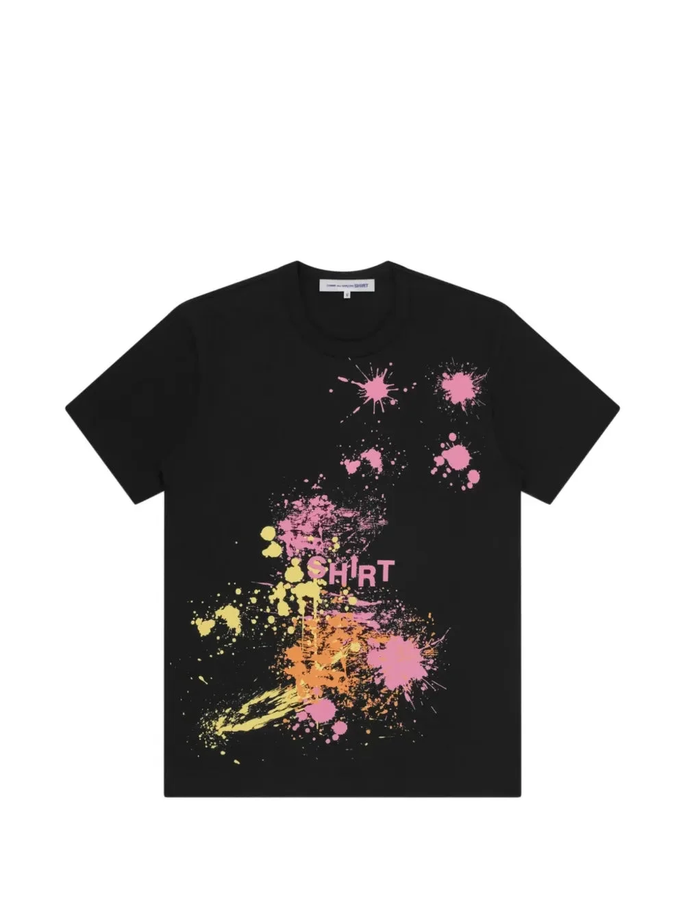 PAINT-SPLATTER LOGO-PRINT T-SHIRT - 1