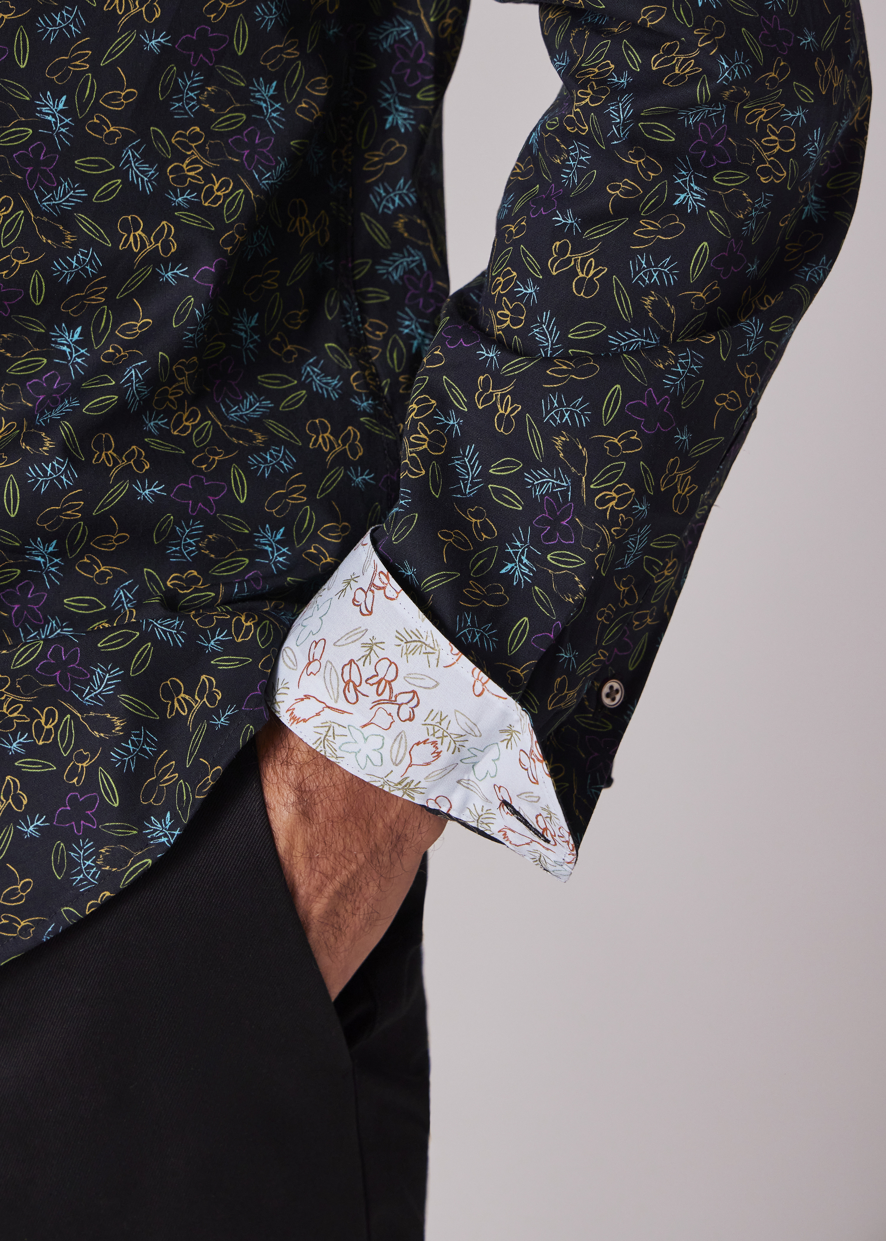 Black Organic Cotton 'Globe Flower' Shirt - 6