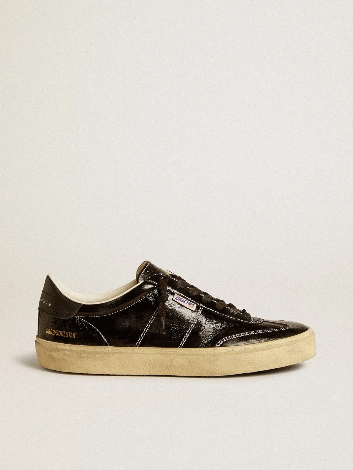 Men's Soul Star in black patent leather with black leather heel tab - 1
