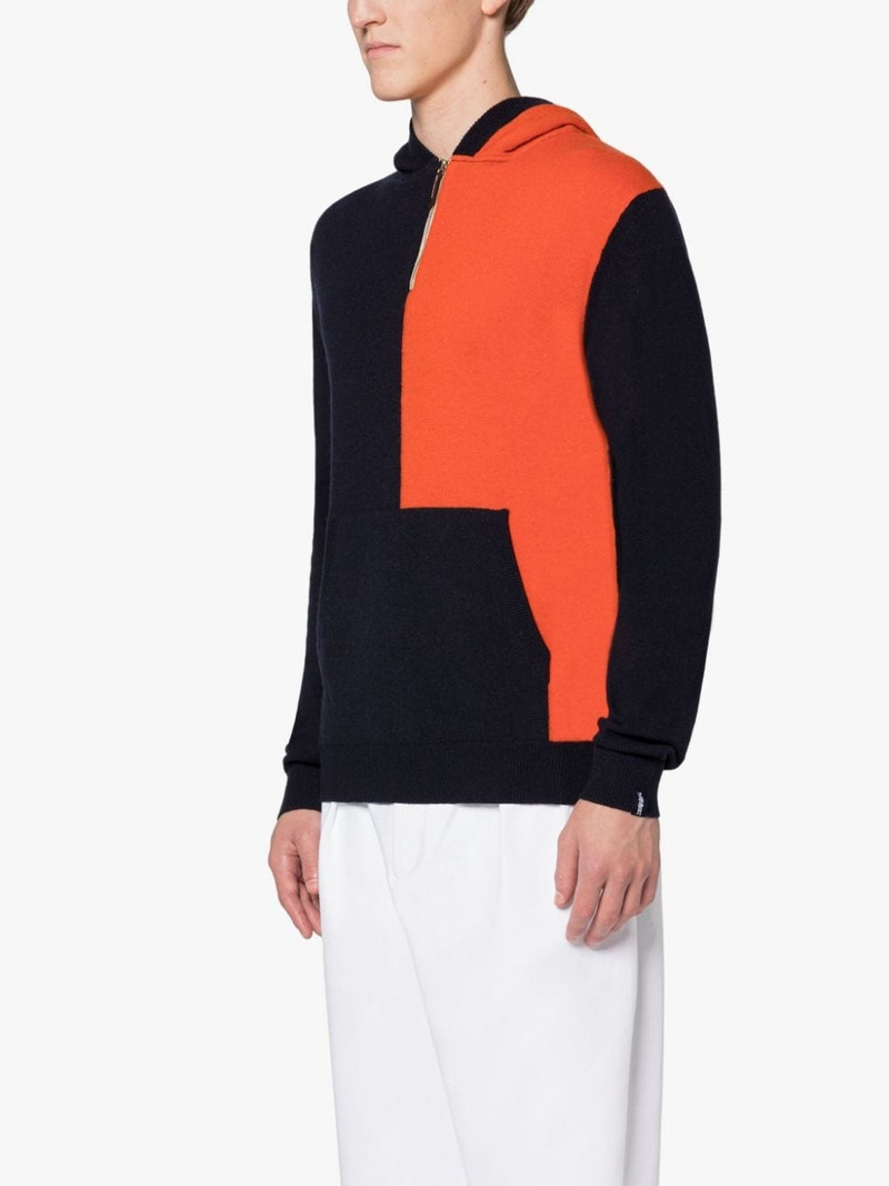 DOUBLE AGENT NAVY WOOL HOODED SWEATER 3