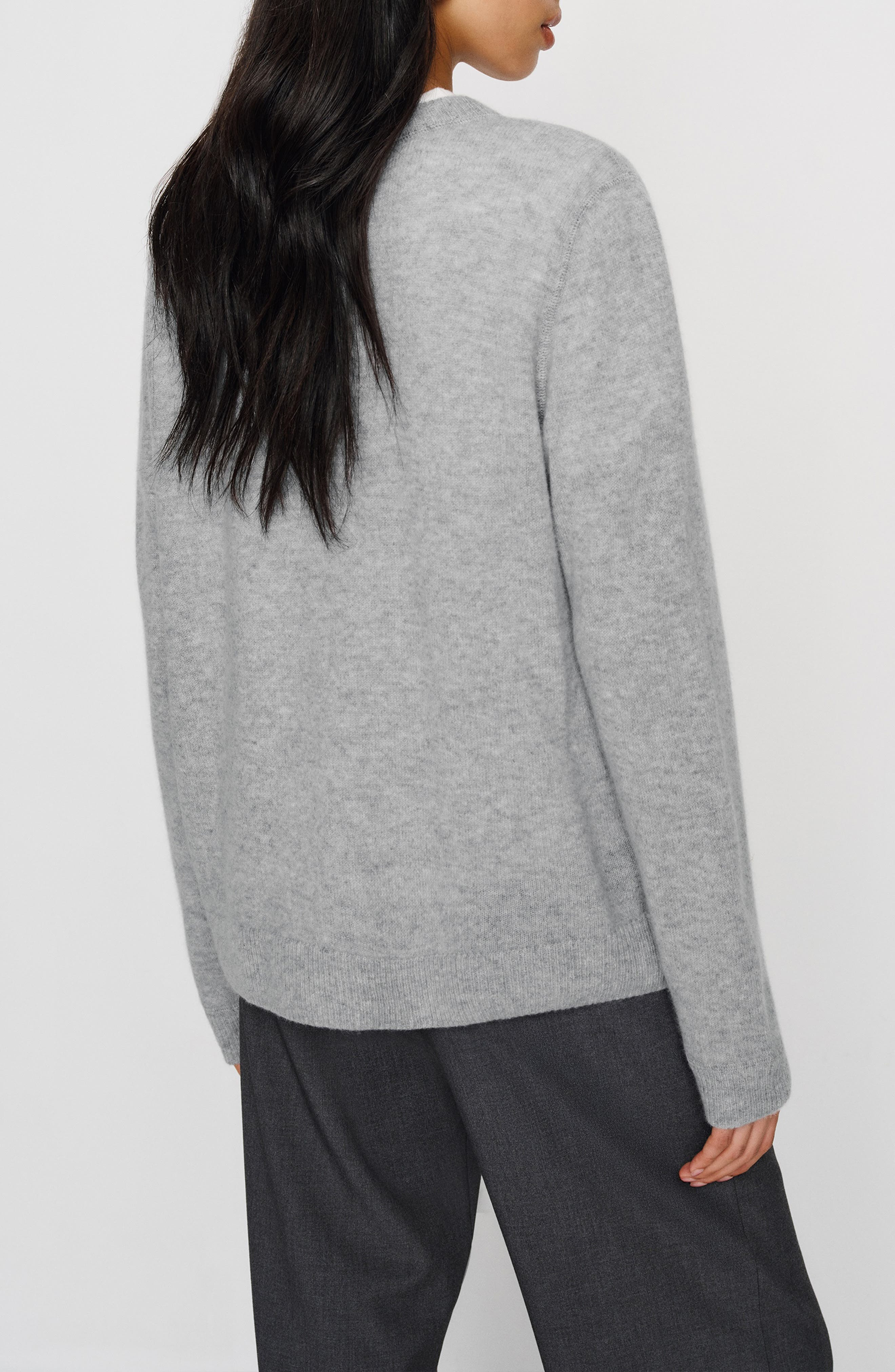 Reformation Oversize Cashmere & Wool Sweater in Granite at Nordstrom - 2