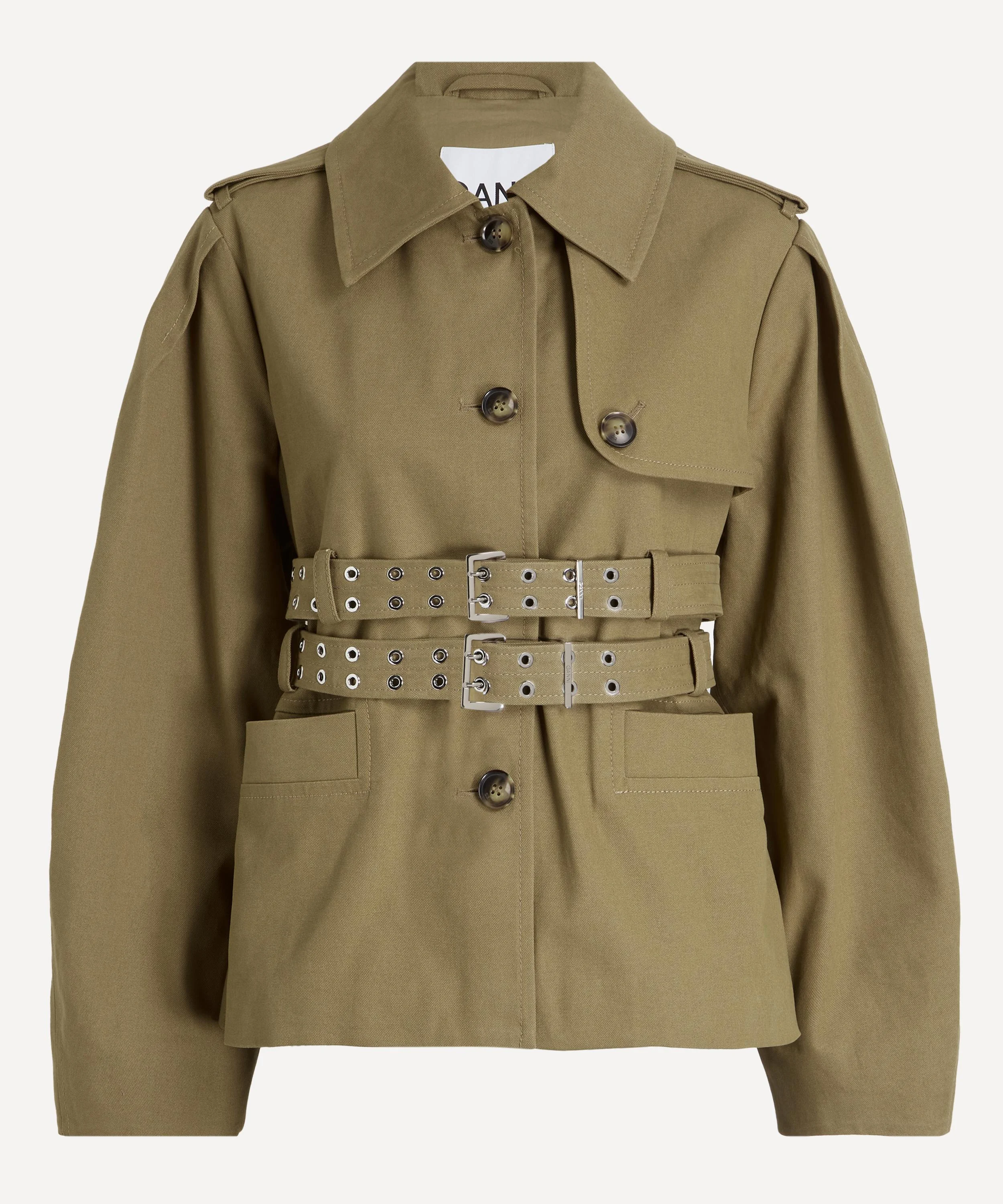 Belted Workwear Peplum Jacket - 1