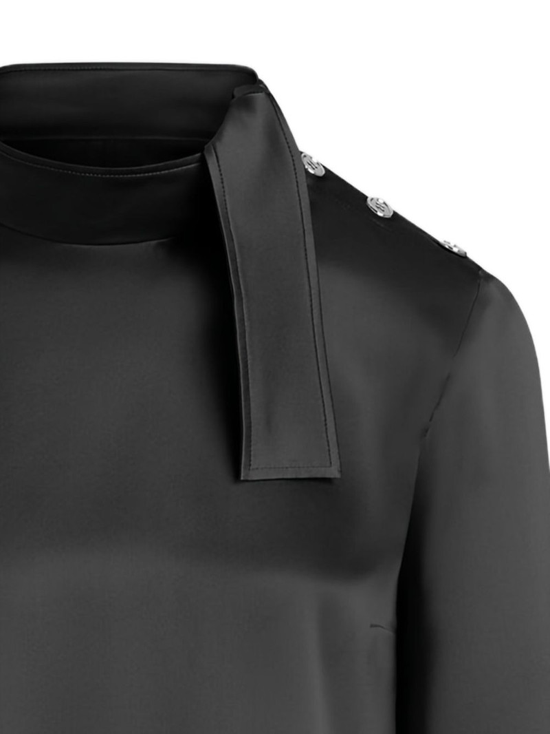 PATOU scarf-collar button-detail blouse outlook