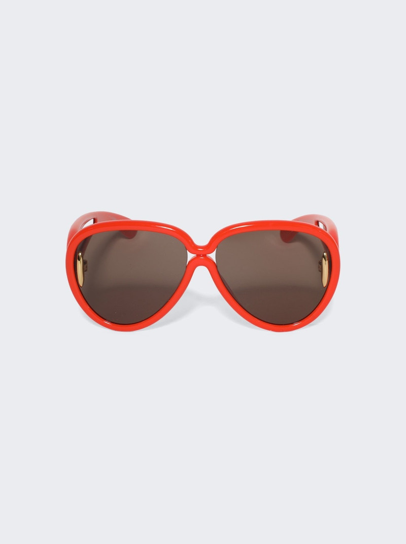 Pilot Mask Sunglasses Shiny Orange 1