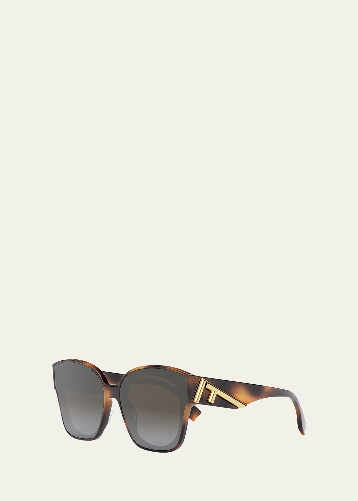 Oversized F Logo Acetate Cat-Eye Sunglasses - 1