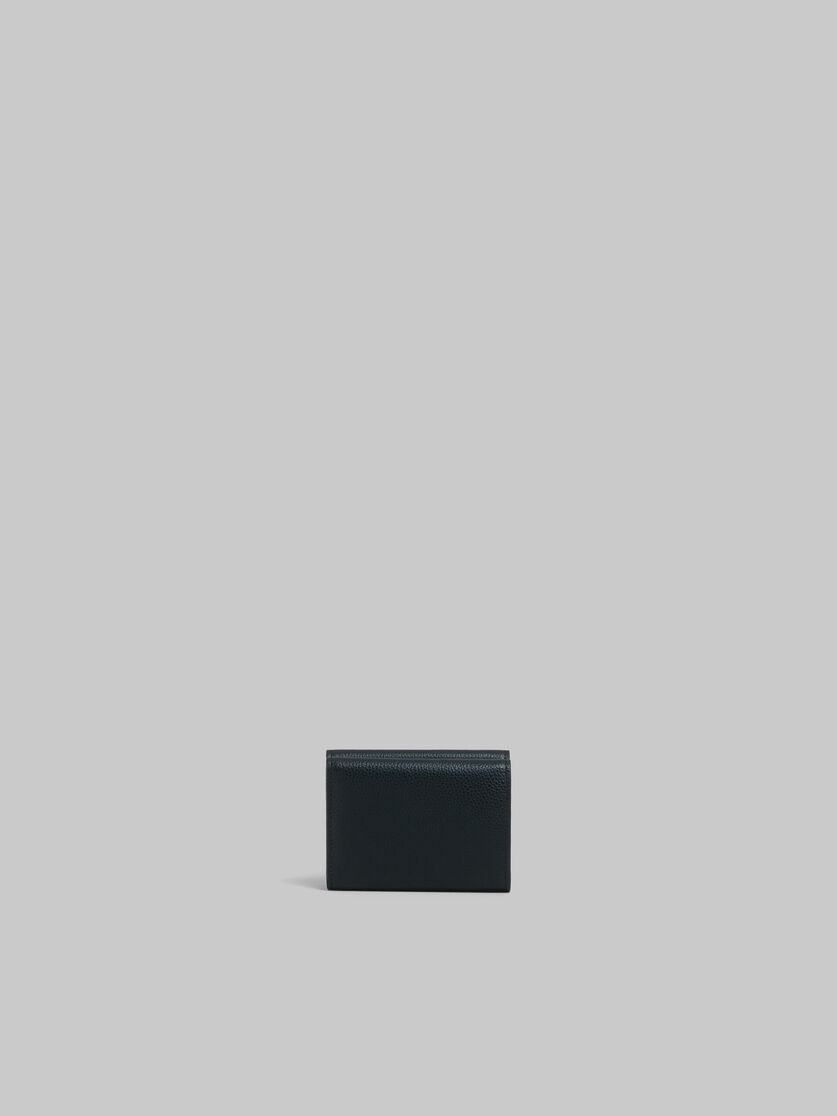 BLACK LEATHER TRIFOLD WALLET WITH MARNI MENDING - 3