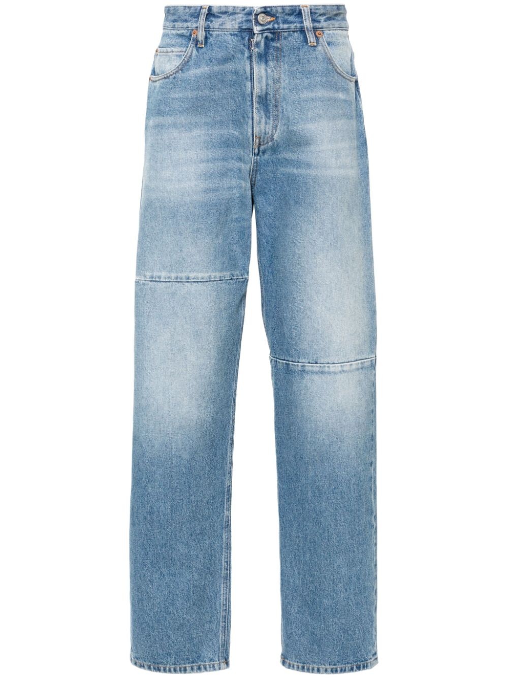panelled tapered-leg jeans - 1