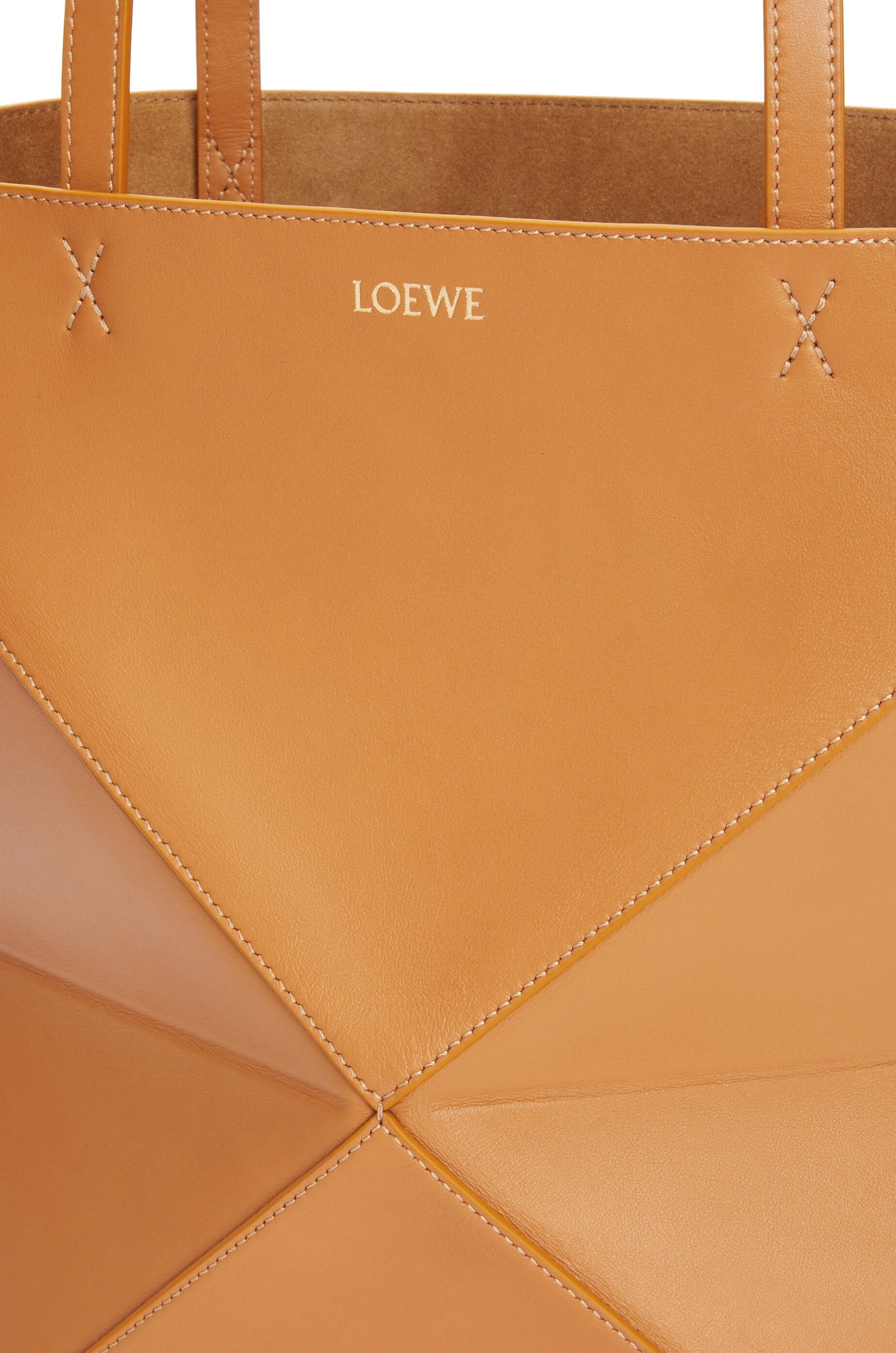Puzzle Fold Tote in shiny calfskin - 10