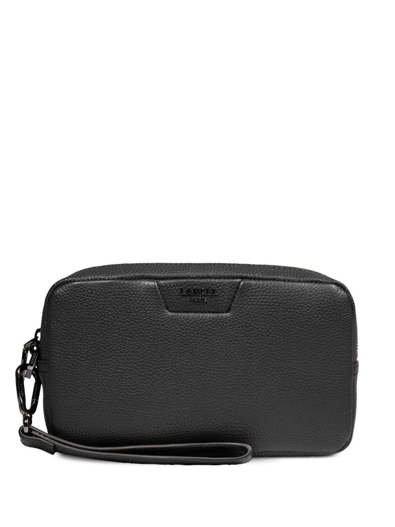 zip leather clutch 1