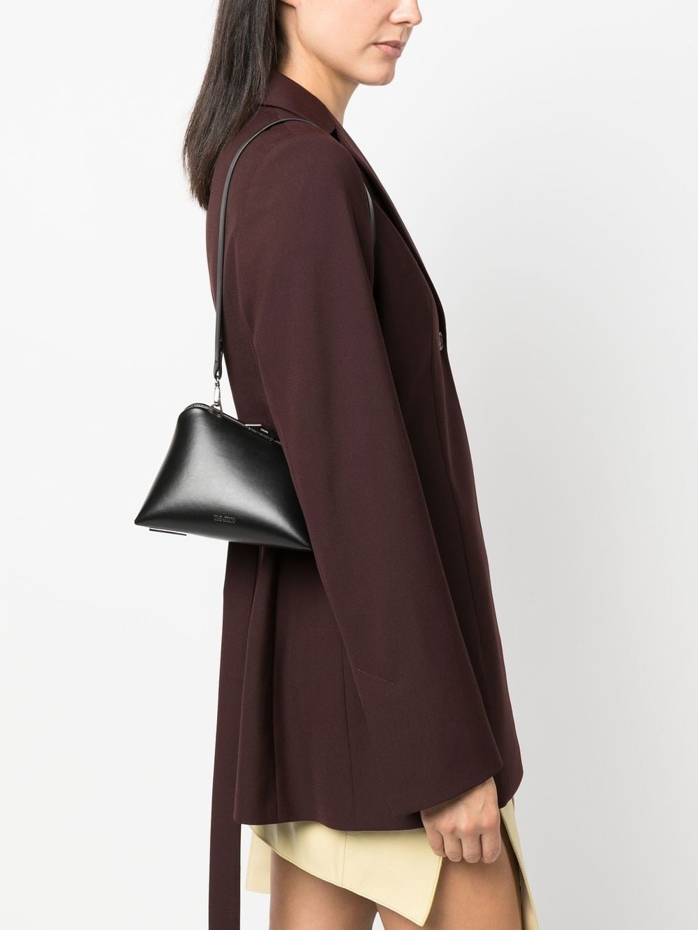 Midnight leather clutch bag - 2