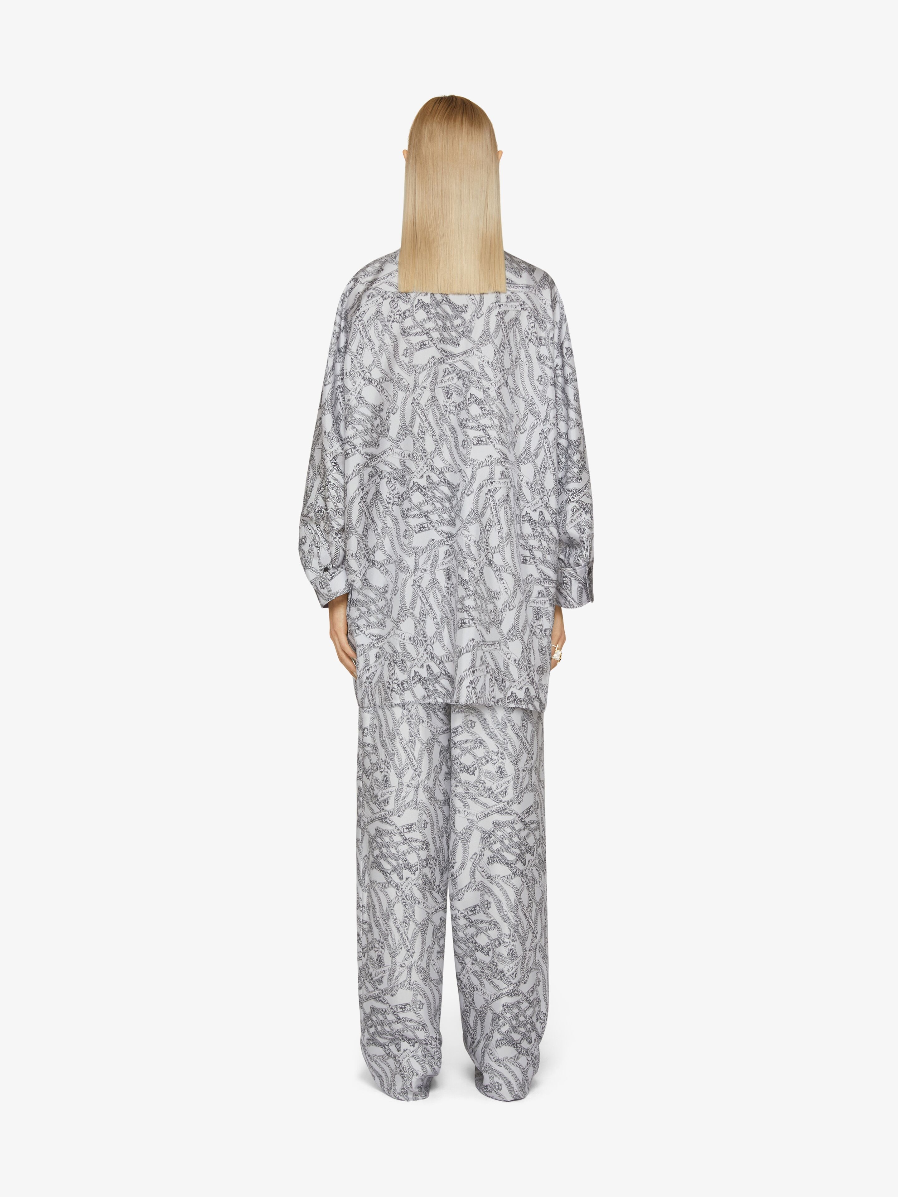 FLUID PANTS IN PRINTED SILK - 4