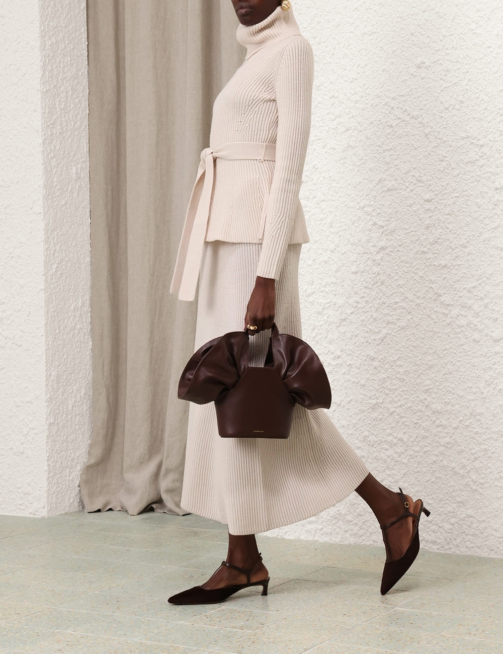 ILLUSTRATION PANELED RIB SKIRT - 8