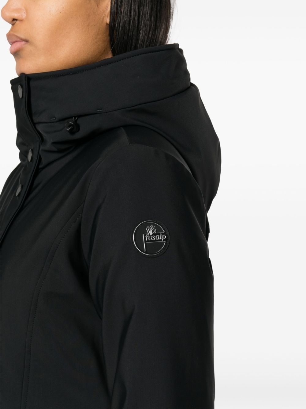 logo-appliquÃ© hooded raincoat - 5