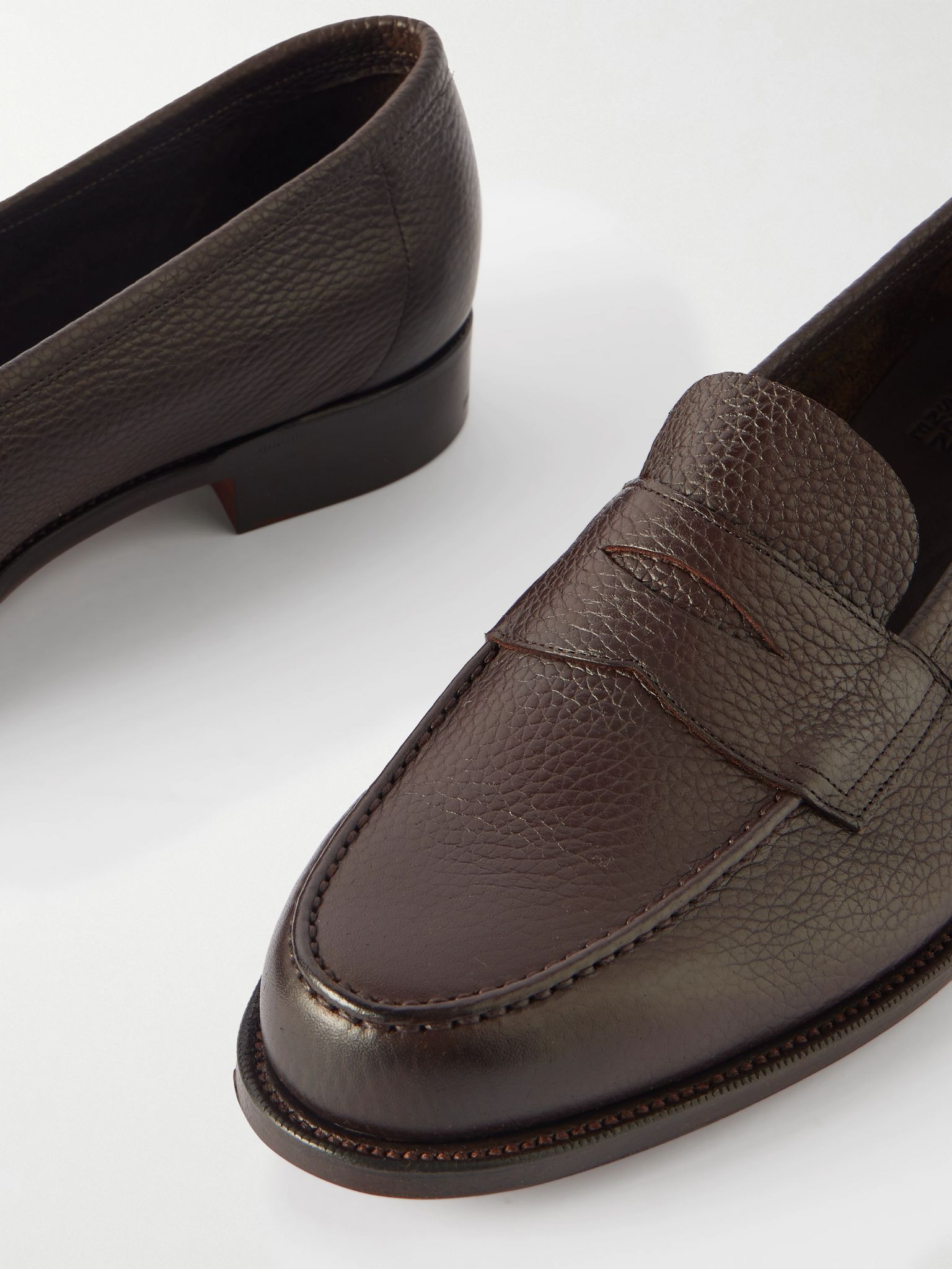 Pimlico Full-Grain Leather Penny Loafers Dark brown - 5