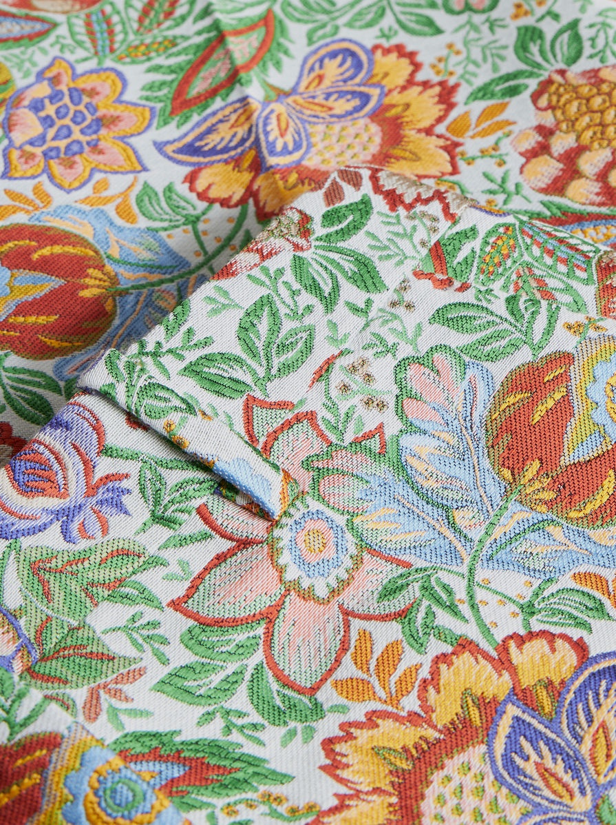 MULTICOLOURED BOUQUET CIGARETTE TROUSERS - 7