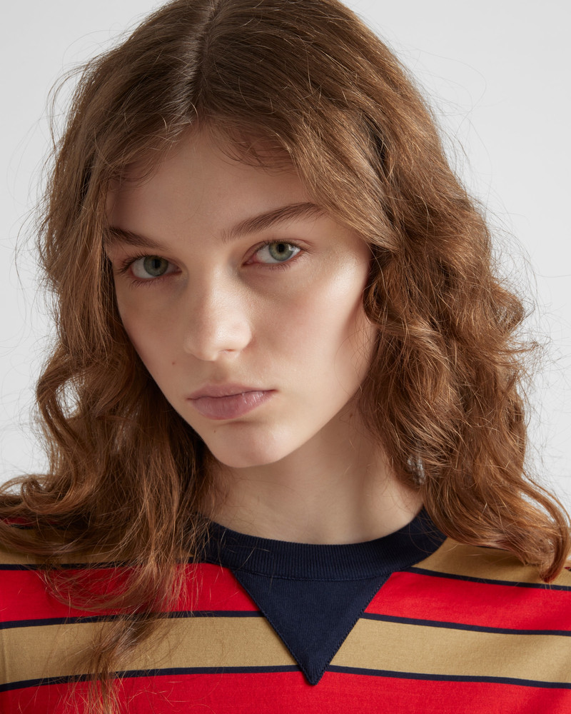 Long-sleeved striped lisle cotton T-shirt 3