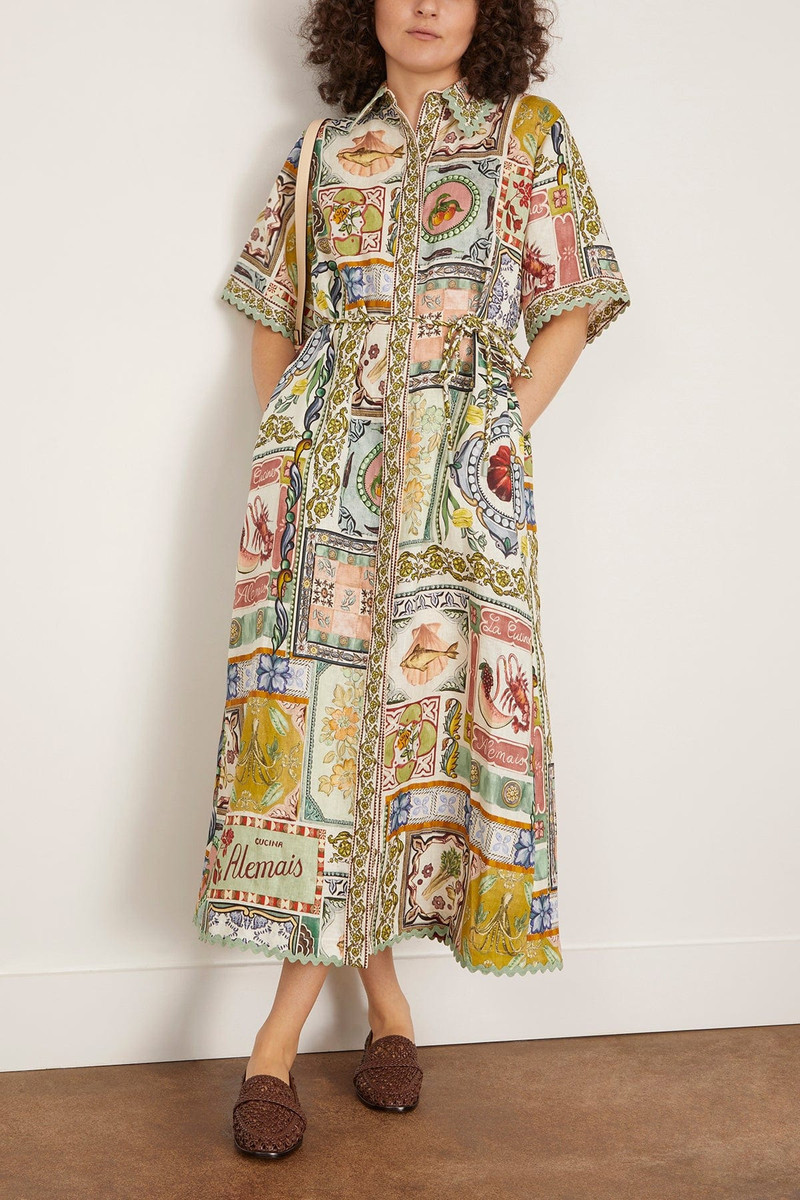 ALÉMAIS Tommasina Shirtdress in Multi outlook