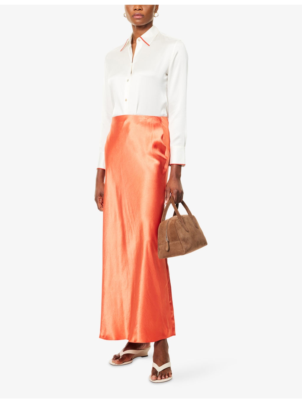 Contrast-Trims Regular-Fit Silk Shirt - 2