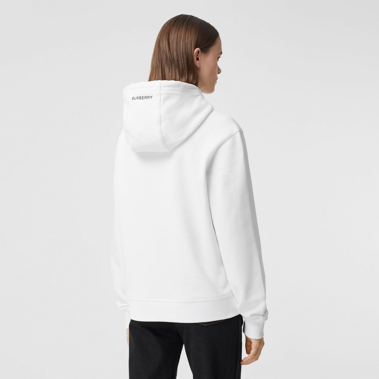 Slogan Print Cotton Oversized Hoodie - 4