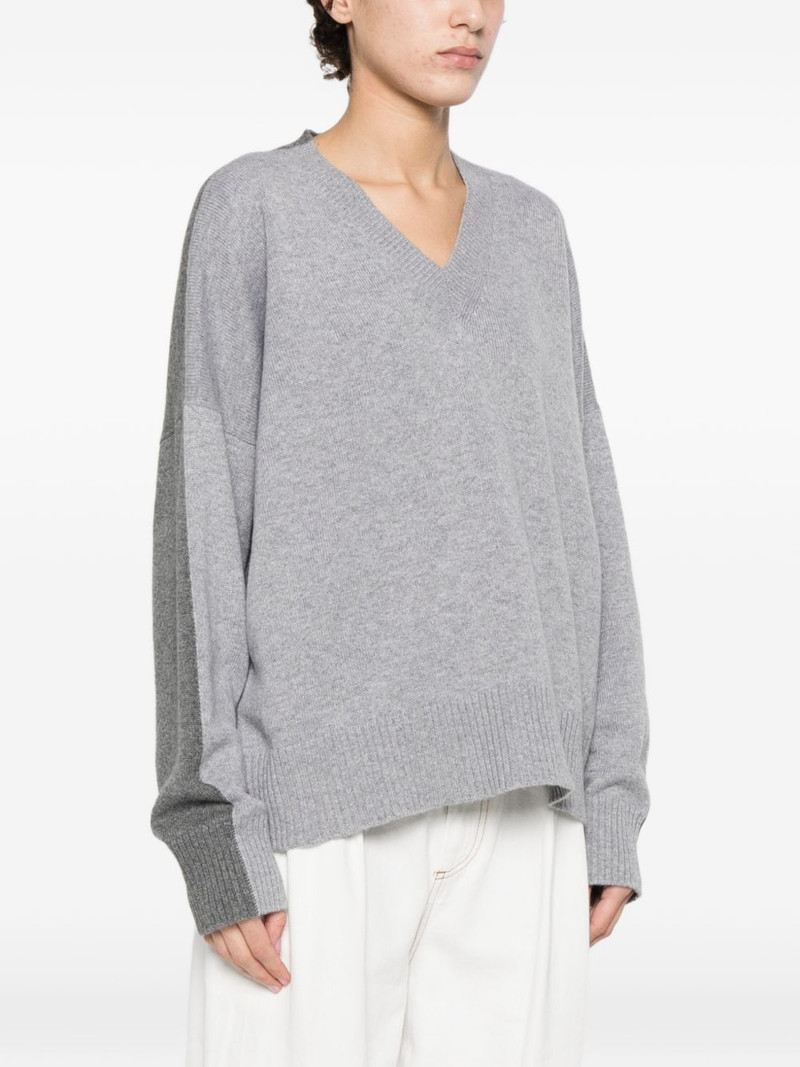 V-neck colour-block cardigan 3
