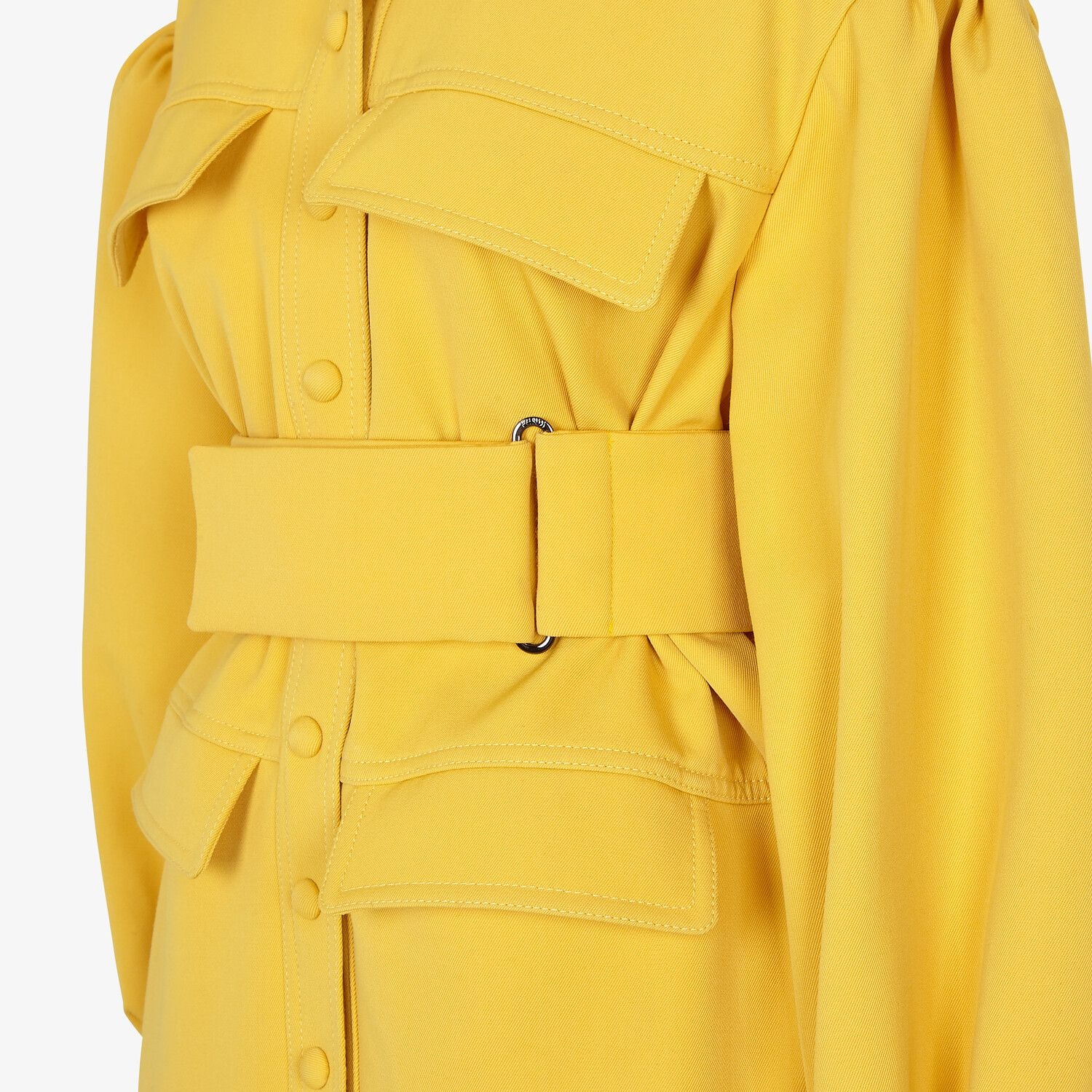 Yellow gabardine coat - 3