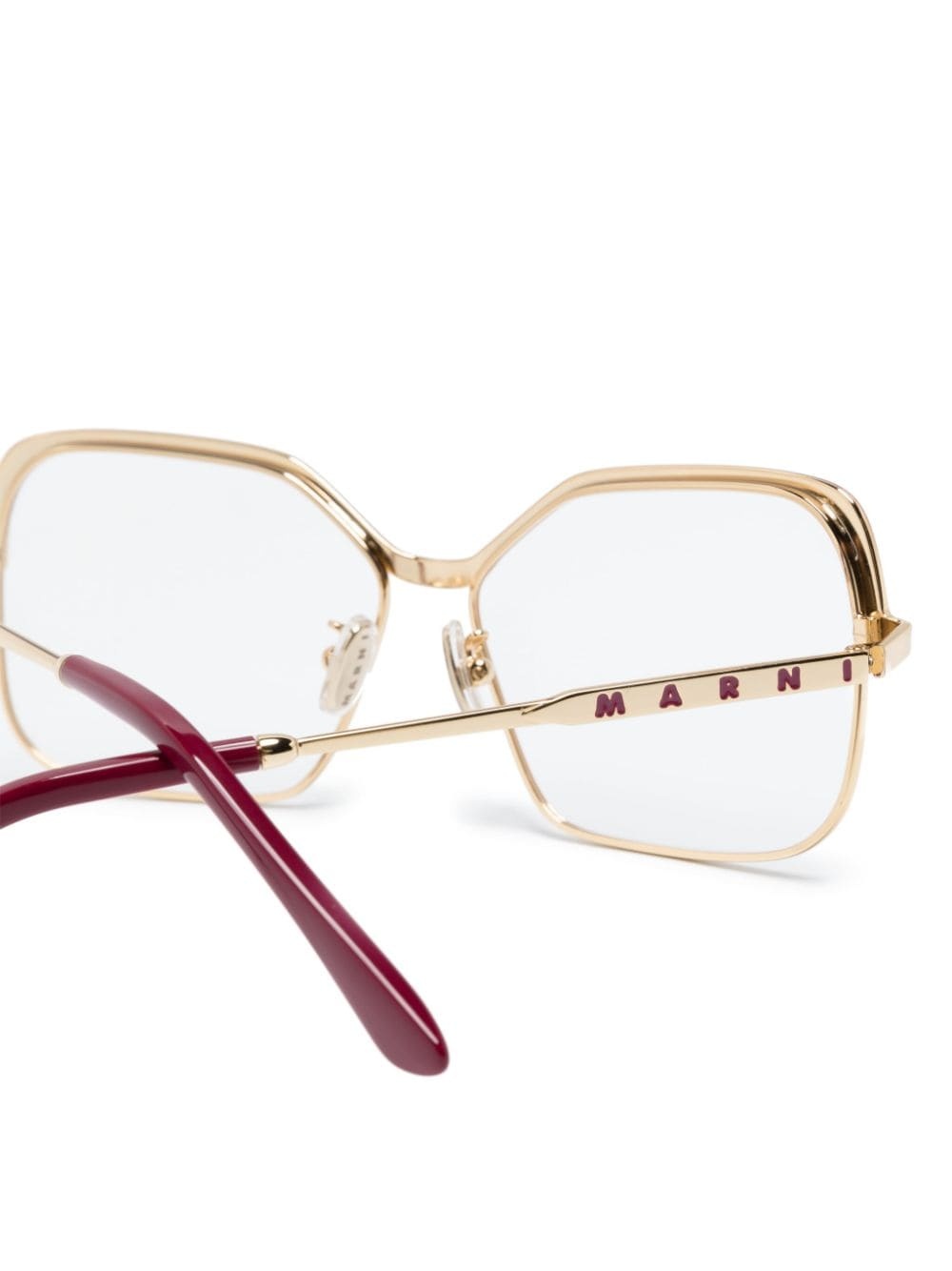 square-frame two-tone glasses - 3