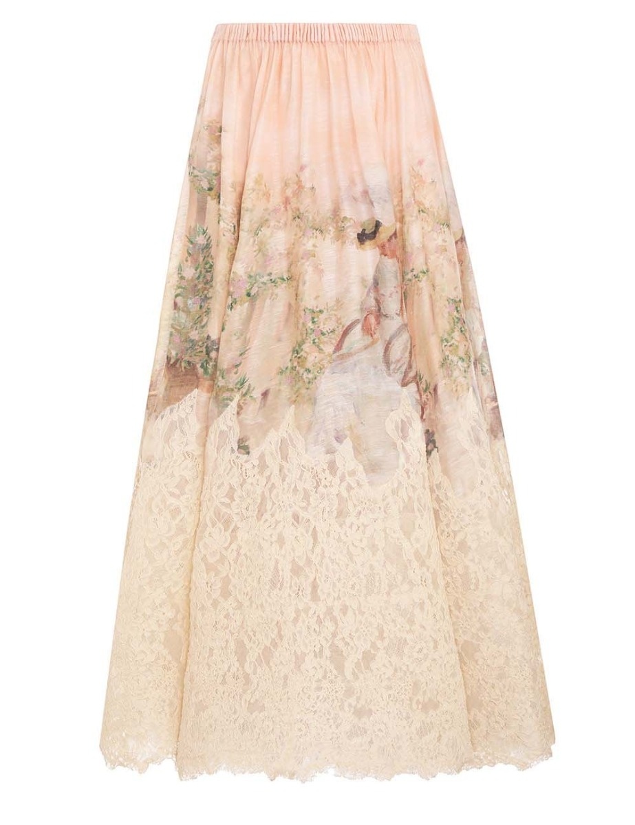 Zimmermann LYRICAL LACE MIDI SKIRT | REVERSIBLE